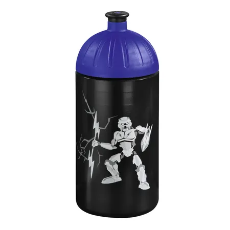 Step by Step Trinkflasche Strongly Robot, Schwarz