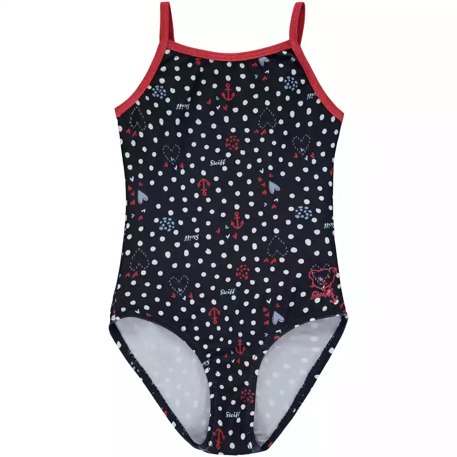 Steiff Badeanzug, black iris red