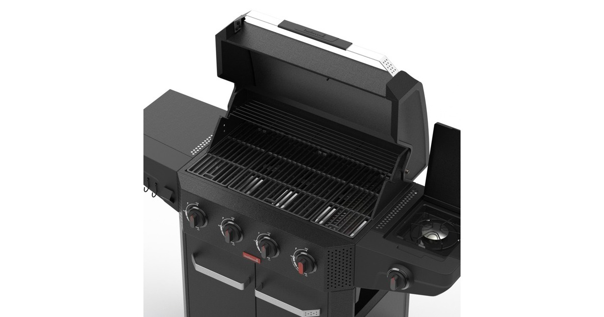 BarbecookLuca 412 gasbarbecue met kast en zijbrander  (Zwart)