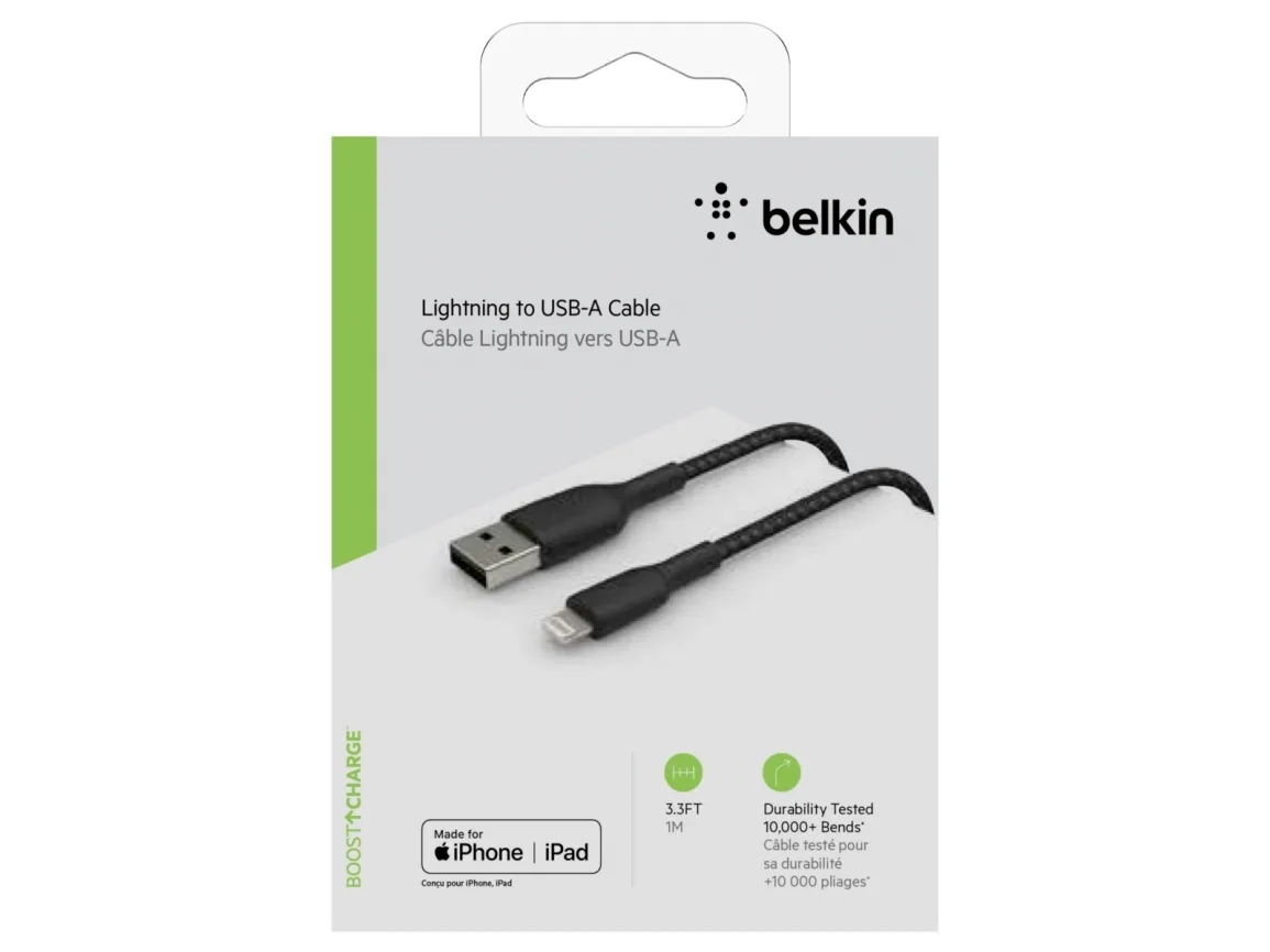 Belkin BoostCharge - Lightning-kabel - Lightning han til USB han - 1 m - sort