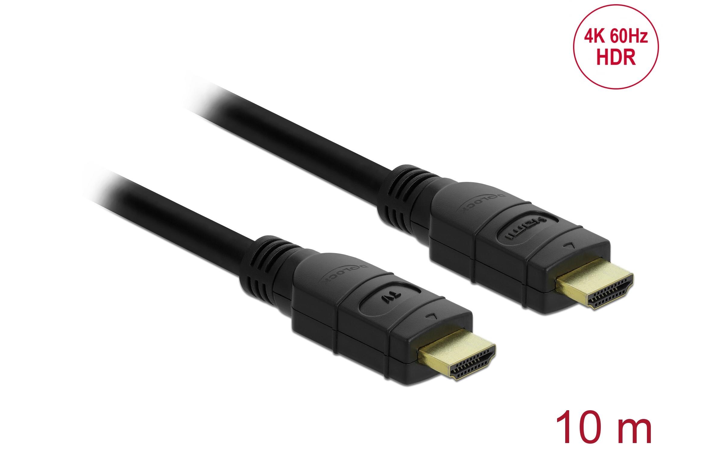 Kabel 4K 60Hz HDMI - HDMI, 10 mDelock Aktives HDMI Kabel 4K 60 Hz 10 m
