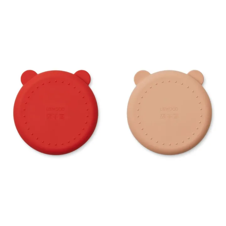 Liewood Assiettes Merrick en silicone - Set de 2 | Rouge