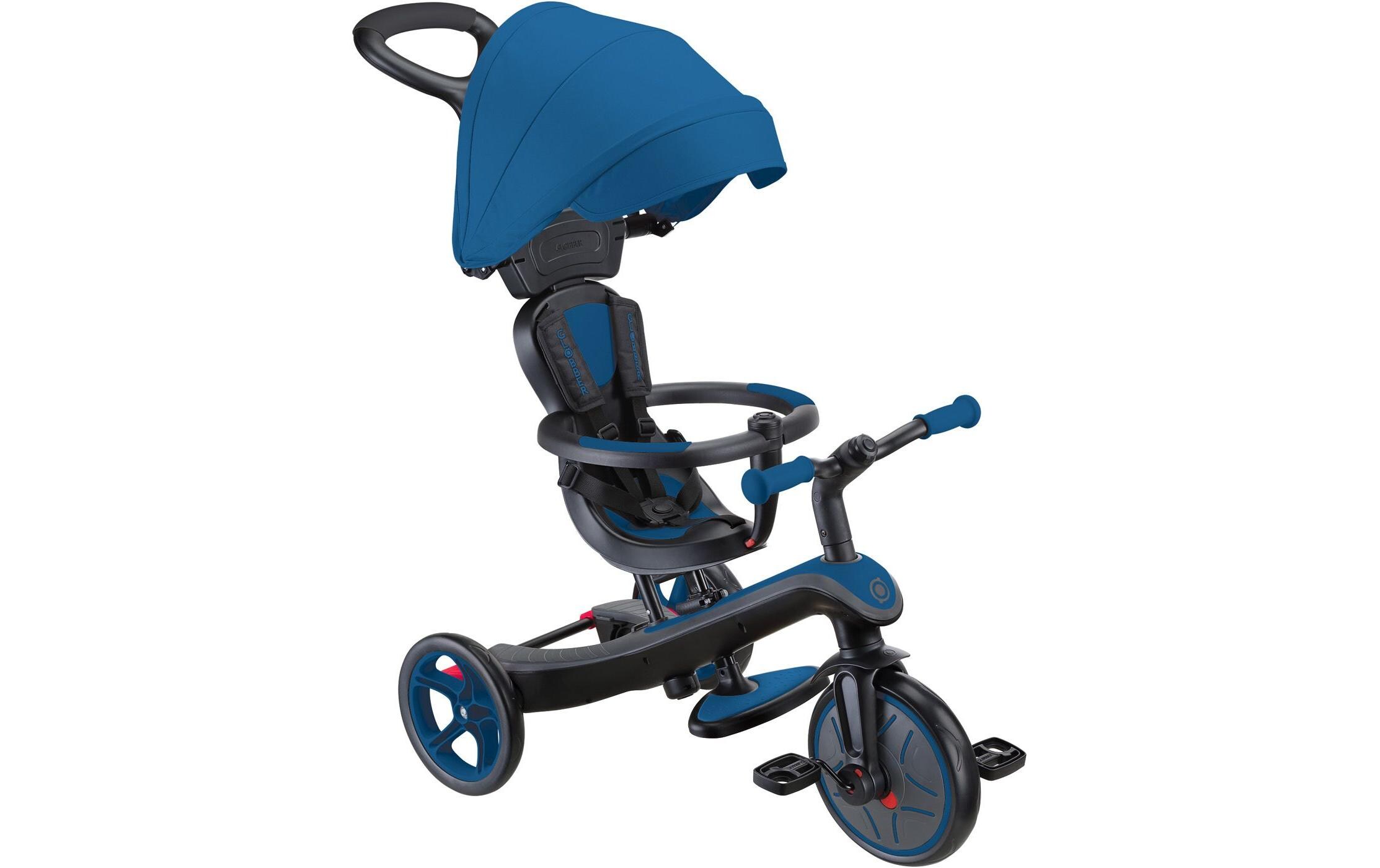 Dreirad Trike Explorer 4 in 1 Royal Blau<br>Vielseitiges 4-in-1-Fahrzeug für kleine Entdecker