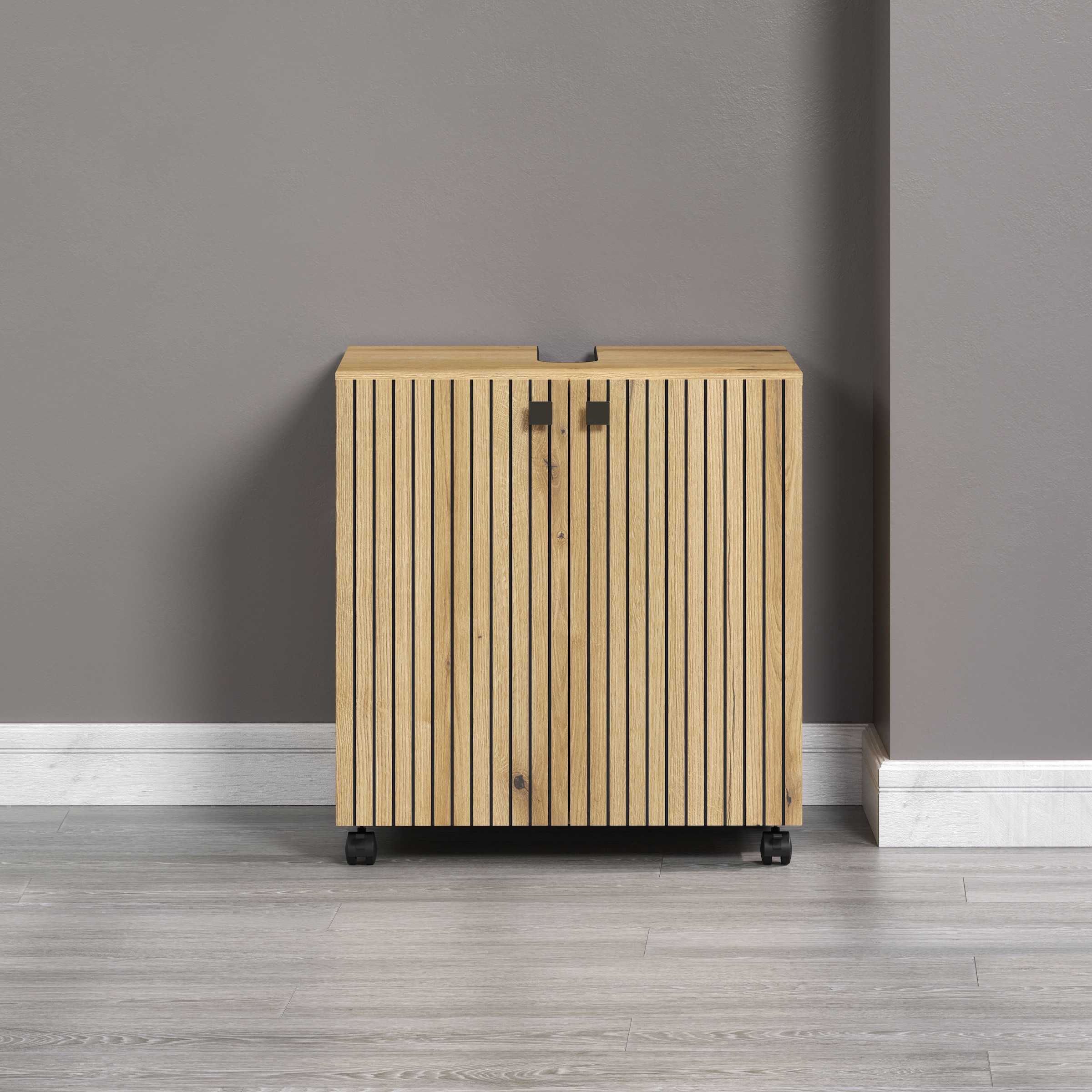 welltime Waschbeckenunterschrank »Amrum« 1 Stk. tlg. Waschtisch auf Rollen - (B/T/H) wahlweise 60-80/42/64 cm