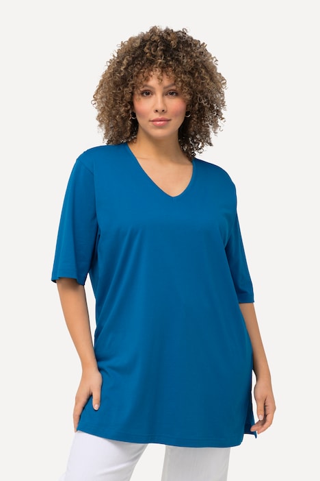 T-Shirt, V-Ausschnitt, Relaxed, Halbarm