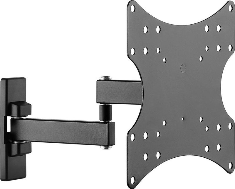 TV muurbeugel voor 23-42 inch schermen - Full Motion - Basic - Tot 15kg - Zwart