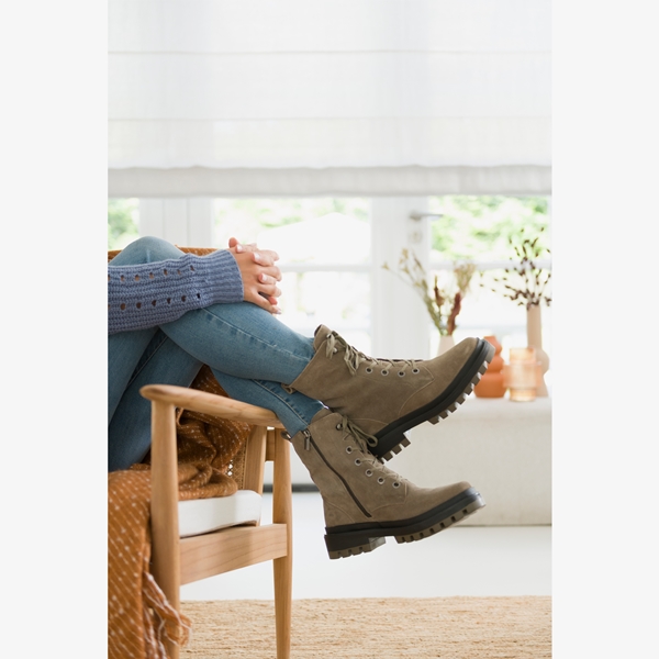 Hush Puppies leren dames veterboots