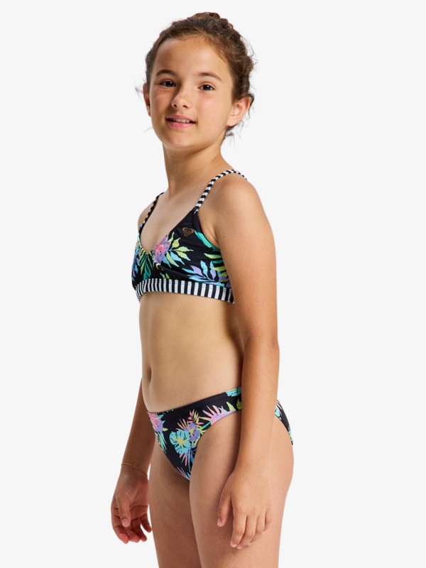Roxy Active Set Ensemble bikini triangle deux pièces Noir Filles 6-16 ans