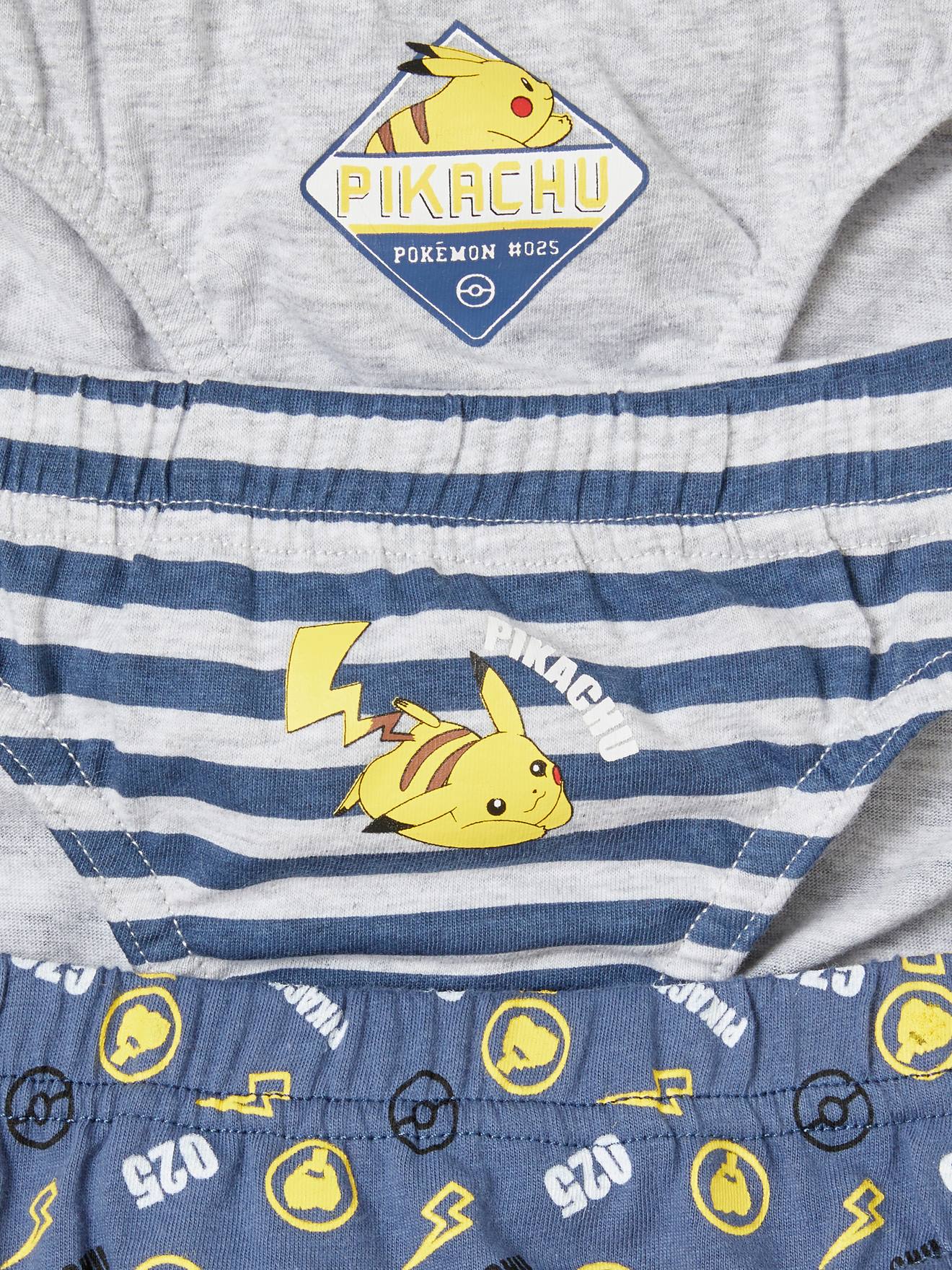 Pacote com 3 cuecas lisas cinza-claro da Pokémon®