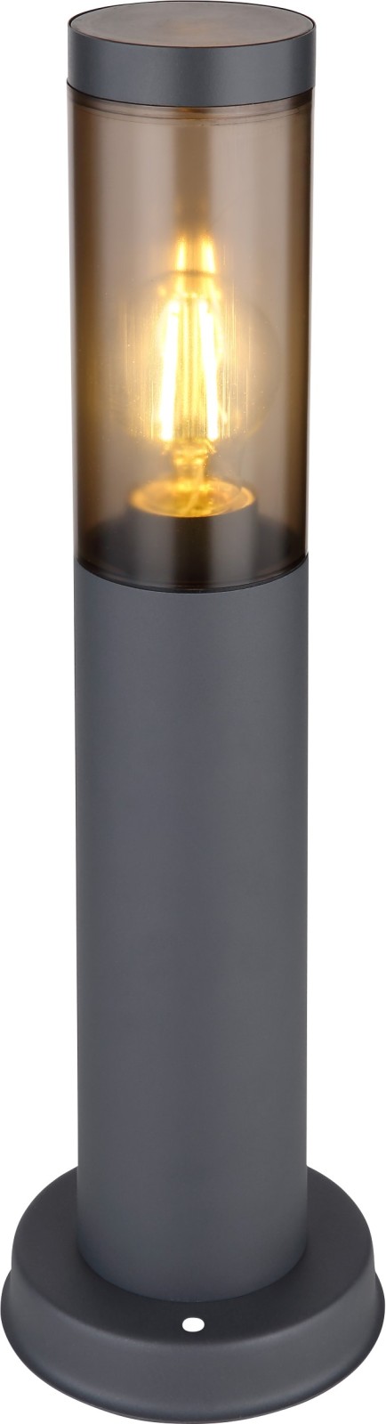 Außenleuchte - anthrazit-rauchfarben - Edelstahl - 45 cm