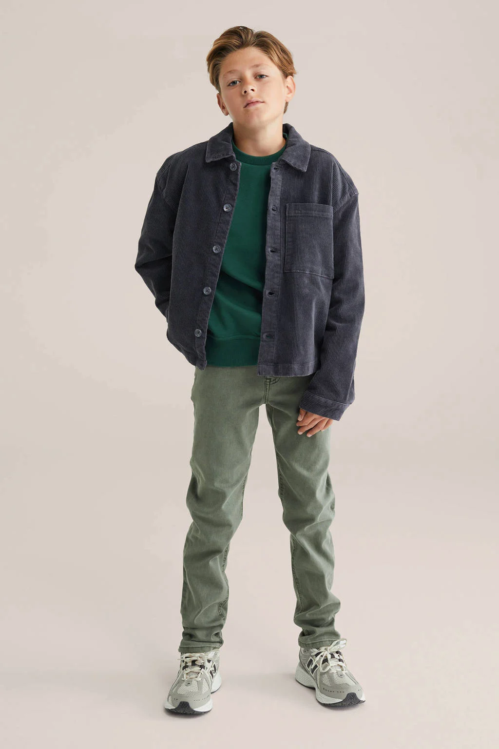 WE Fashion Blue Ridge tapered regular waist regular fit jeans groen