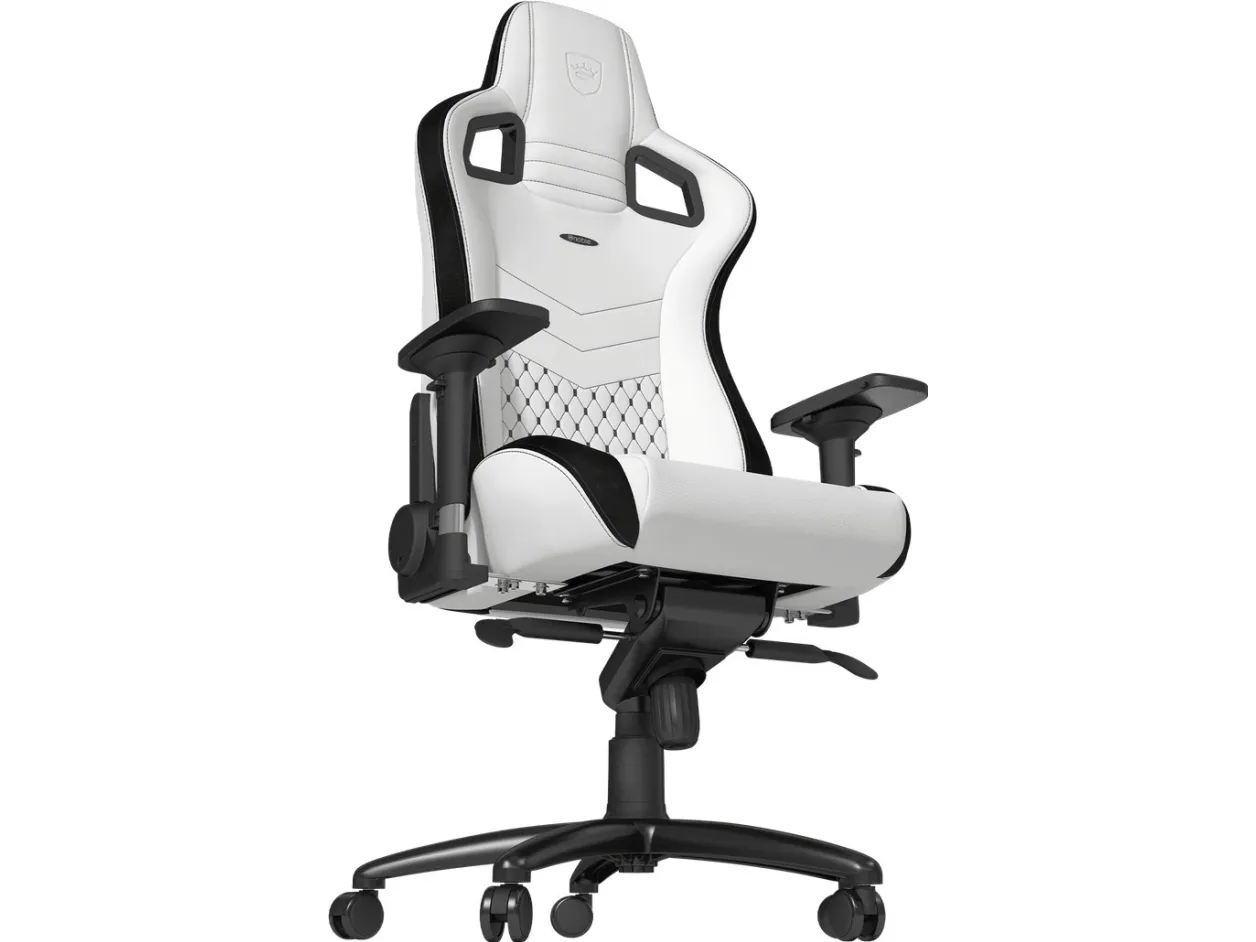 noblechairs Epic, Polstret sæde, Polstret ryglæn, Sort, Hvid
