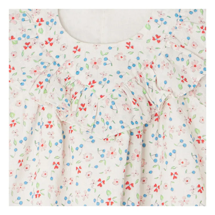 Bonpoint Robe Fleurie Falbalili | Blanc