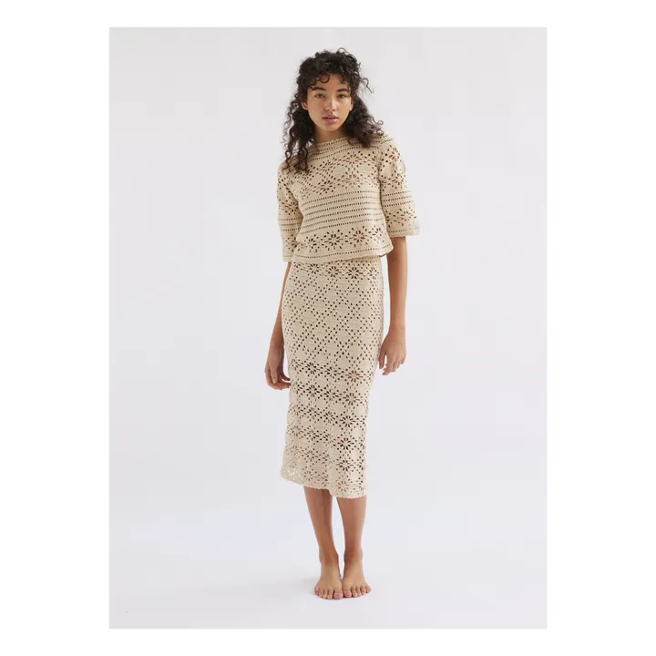 She Made Me Top Edith Crochet | Ivoire