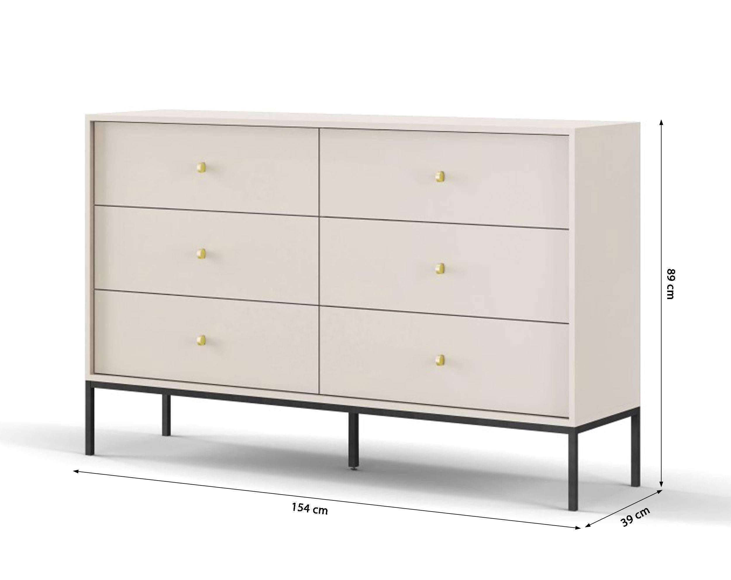 NADUVI Collection Dressoir Monique 6 lades