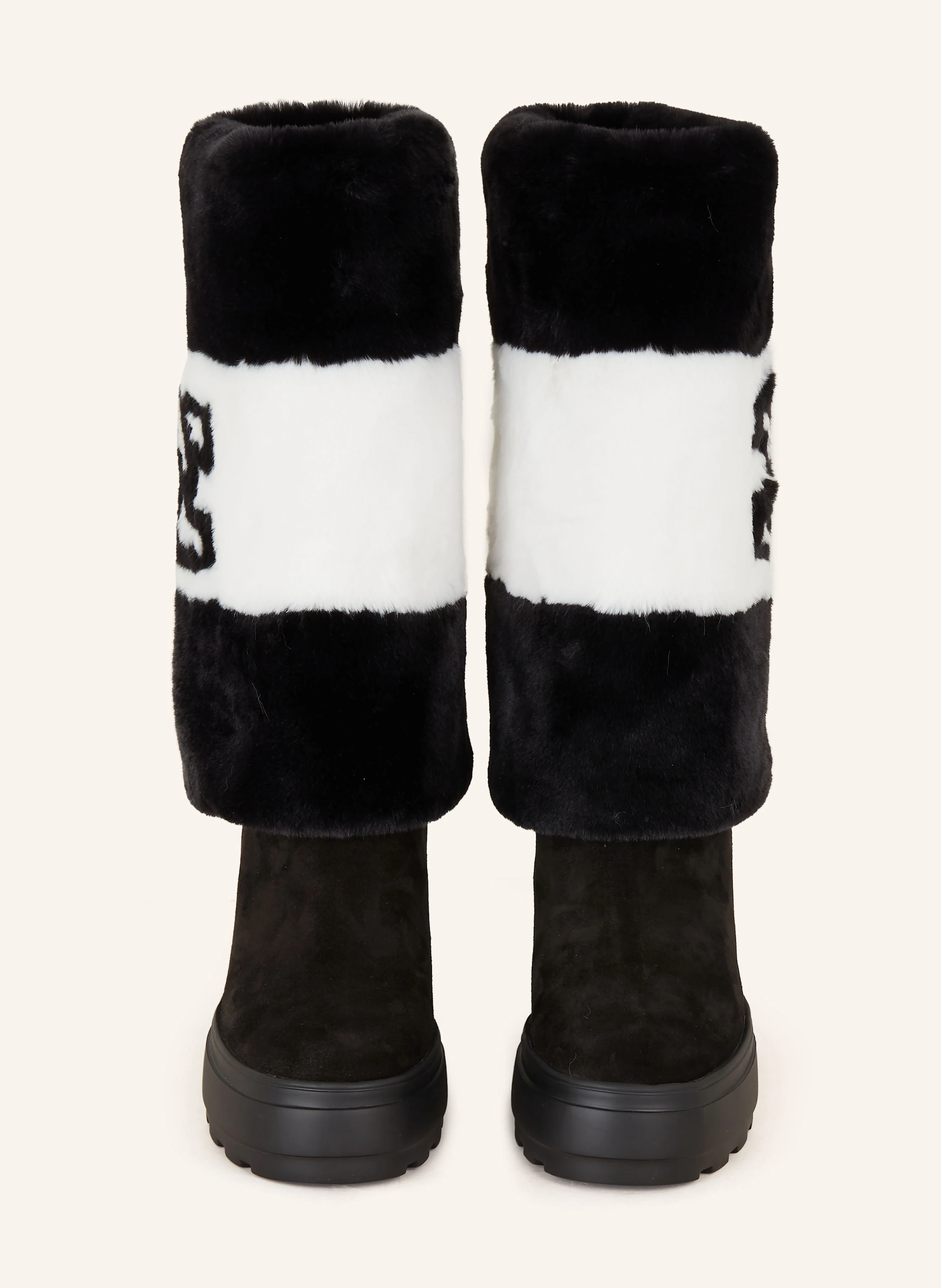 CASADEI Plateau-Boots mit Kunstfell