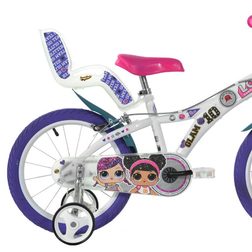 Bicicleta infantil Lol Surprise de 16 polegadas para crianças de 5 a 7 anos