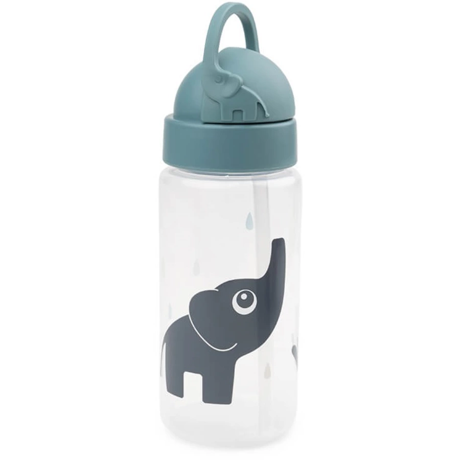 Done by Deer™ Trinkflasche mit Strohhalm Elphee Blau