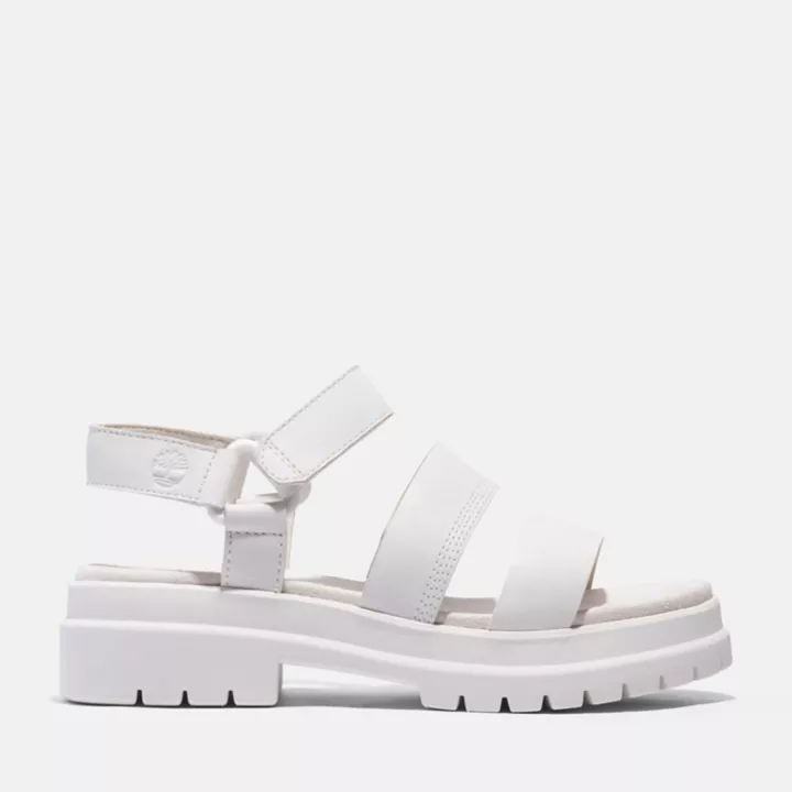 Sandale London Vibe à trois brides pour femme en blanc