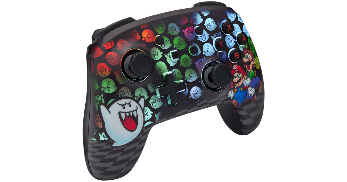 PowerAEnhanced Wireless Controller for Nintendo Switch with Lumectra - Mario Peek-A-Boo  (Zwart/wit)