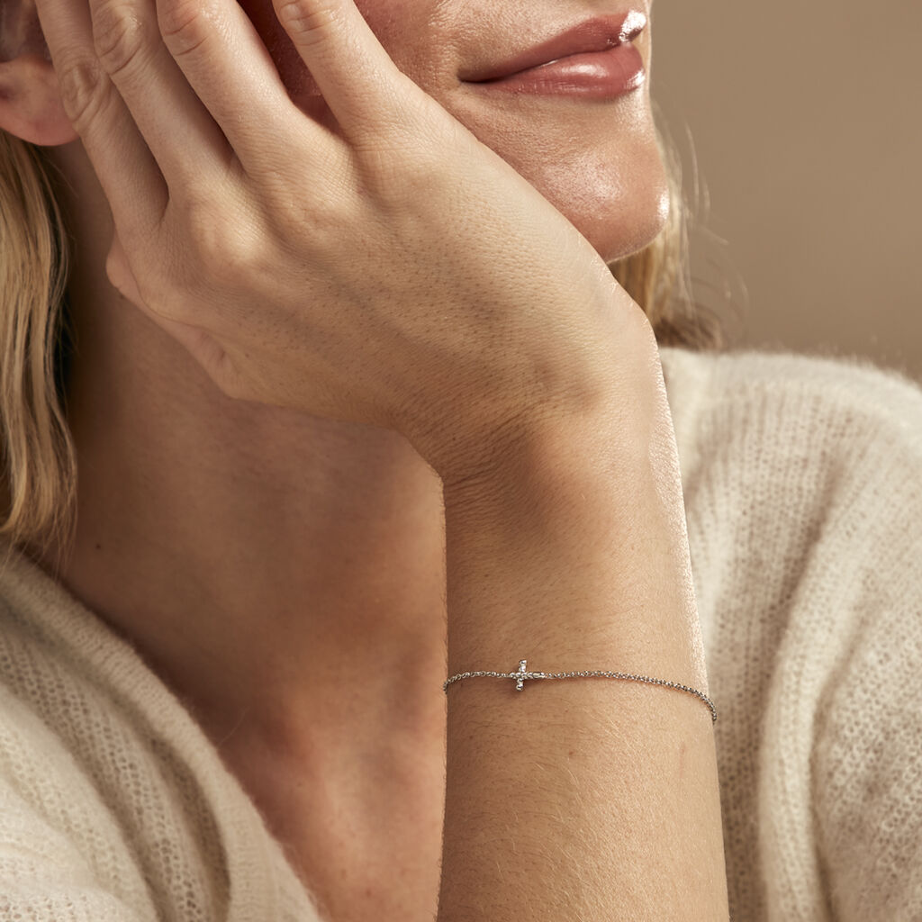 Bracelet Peyton Argent Blanc
