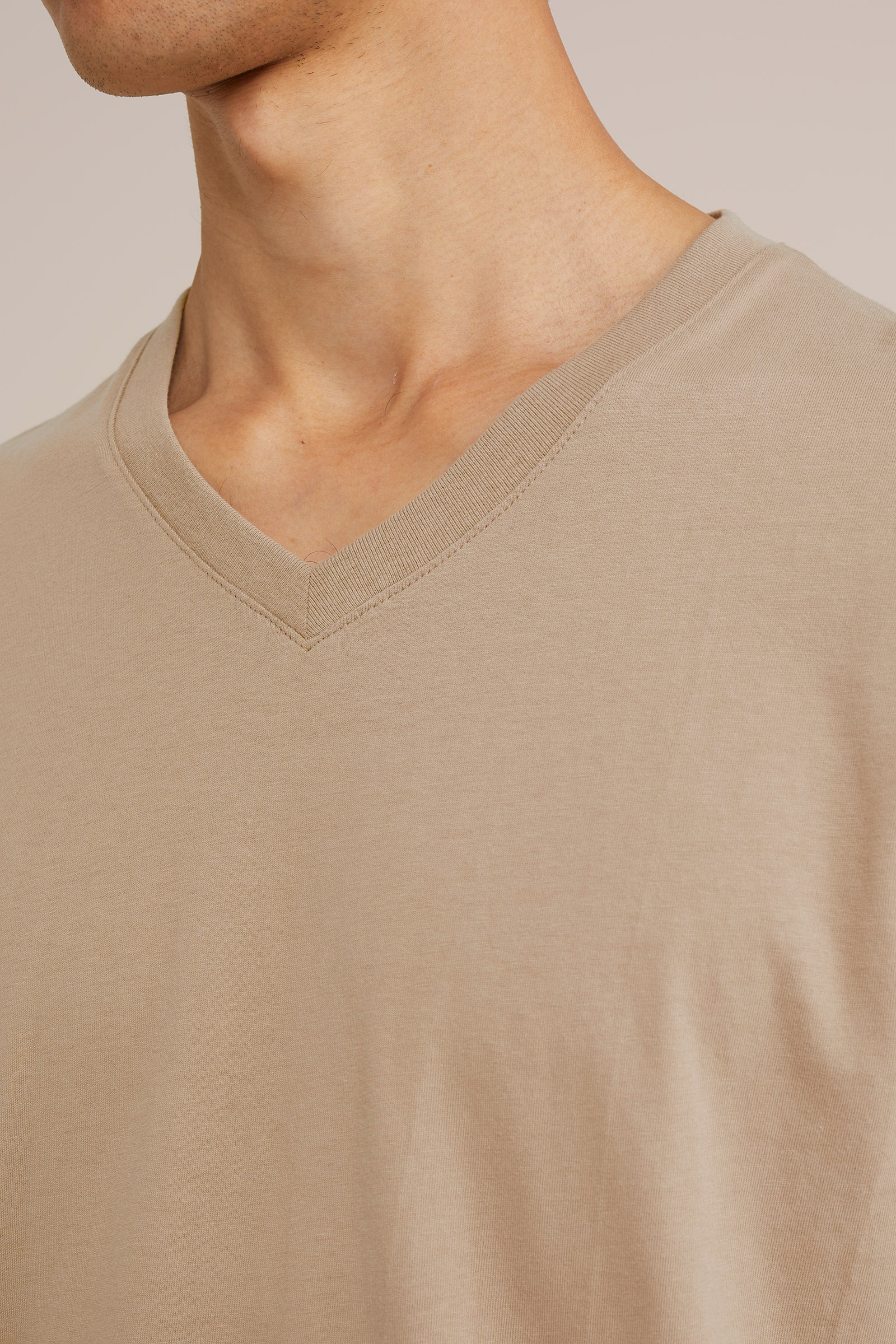 T-shirt van 100% katoen WE Fashion Beige