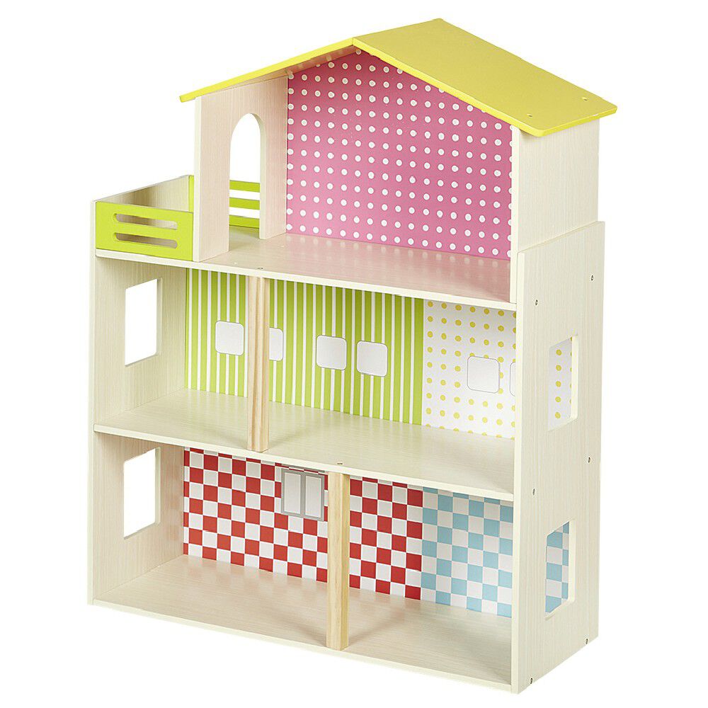 Maison de poupée en bois avec meubles en bois