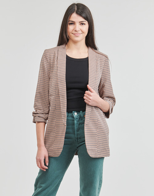 Pieces - PCBOSS 3/4 PRINTED BLAZER - Marron