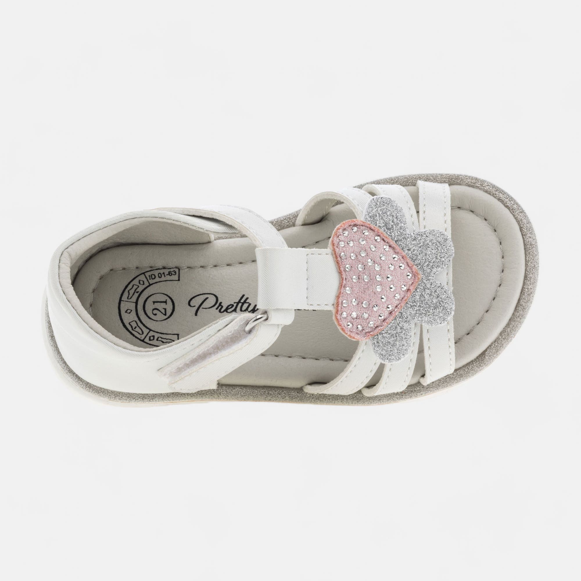 Nu-pieds Bébé fille argent