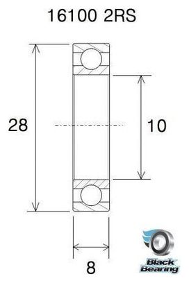 Roulement B3 inox - BLACKBEARING - 16002-2rs