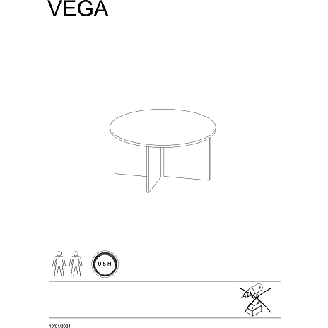 Vega sofabord - brun marmor
