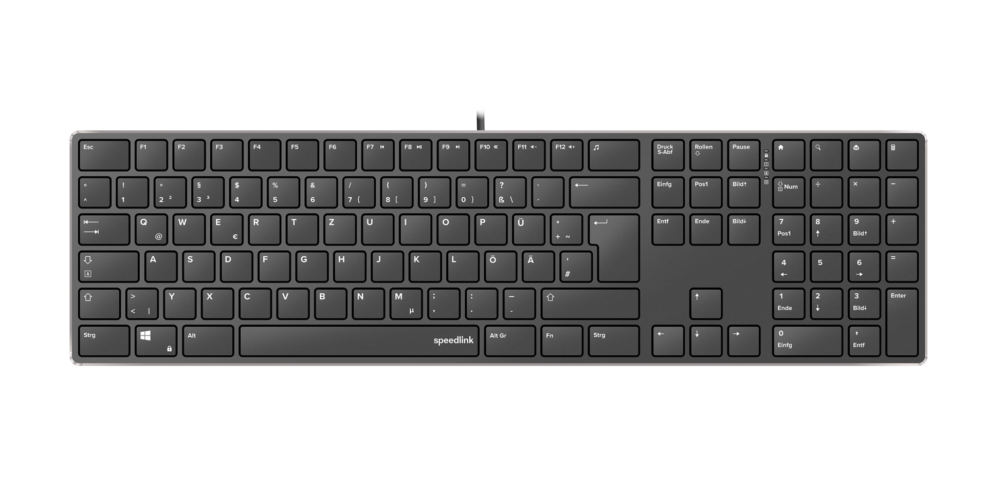 Speedlink - RIVA Slim Metal Scissor Keyboard, black - DE Layout
