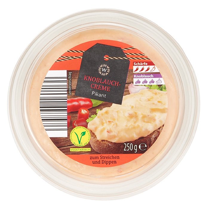 WONNEMEYER Dip 250 g, Knoblauchcreme Pikant