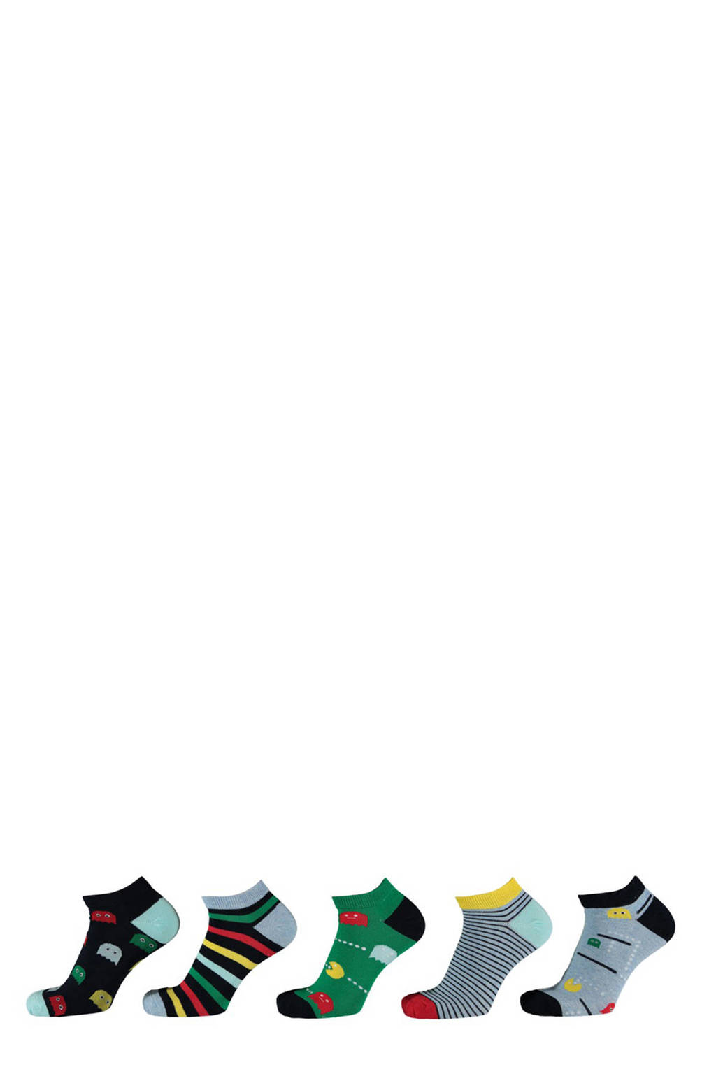 Apollo sneakersokken met all-over print - set van 10 multi