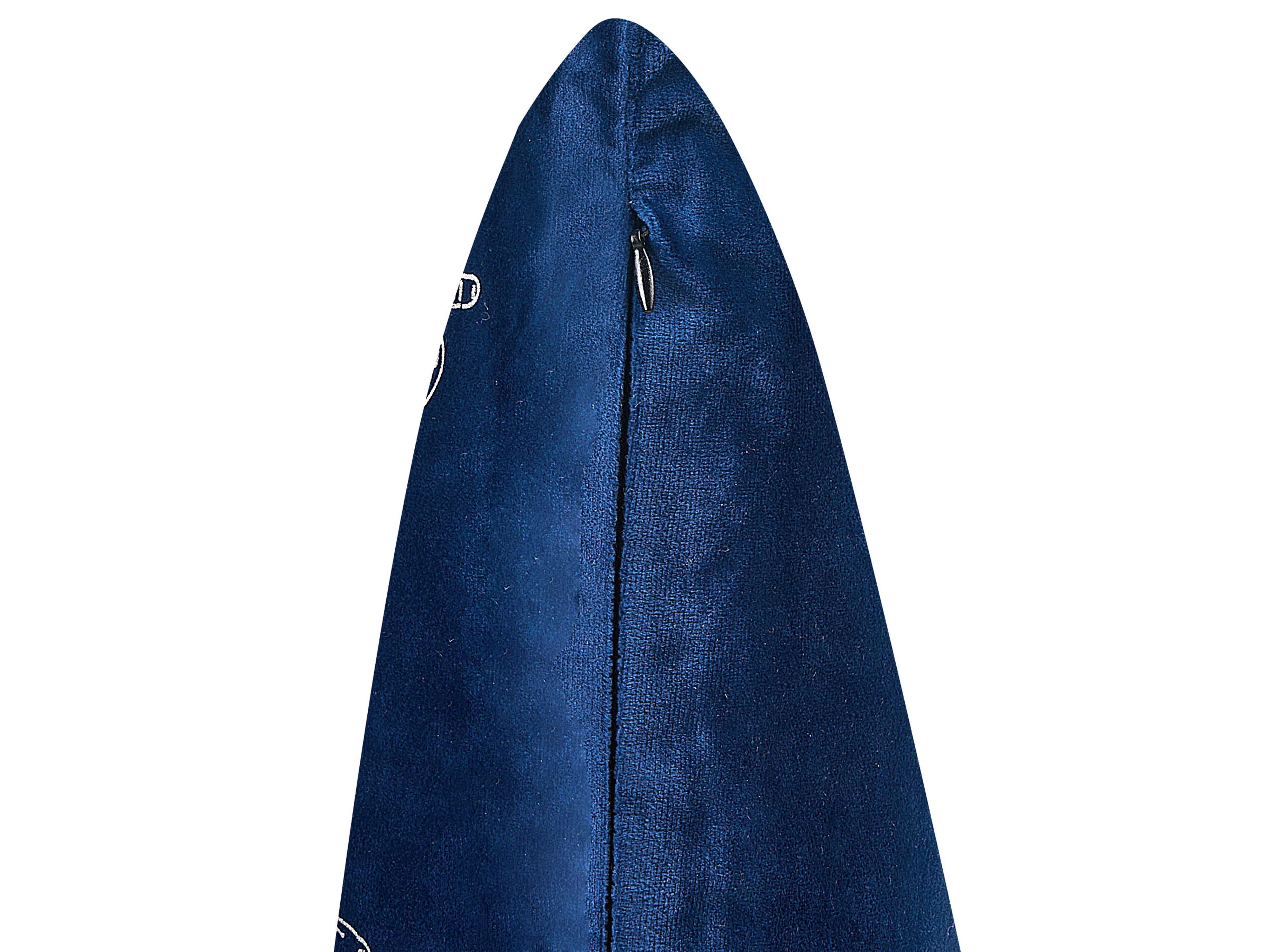 Set van 2 sierkussens YUZURI Fluweel 45 x 45 cm Marineblauw dierenprint