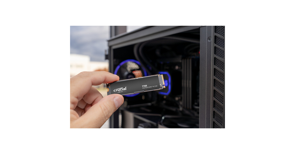 CrucialT705 4 TB SSD  (Zwart, PCIe 5.0 x4, NVMe 2.0, M.2 2280)