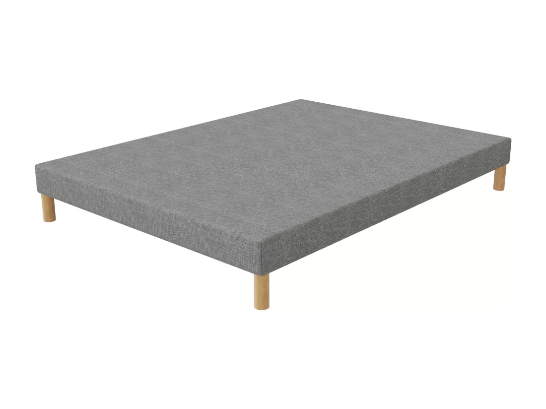 Sommier tapissier gris 140x200 + jeu de pied offert