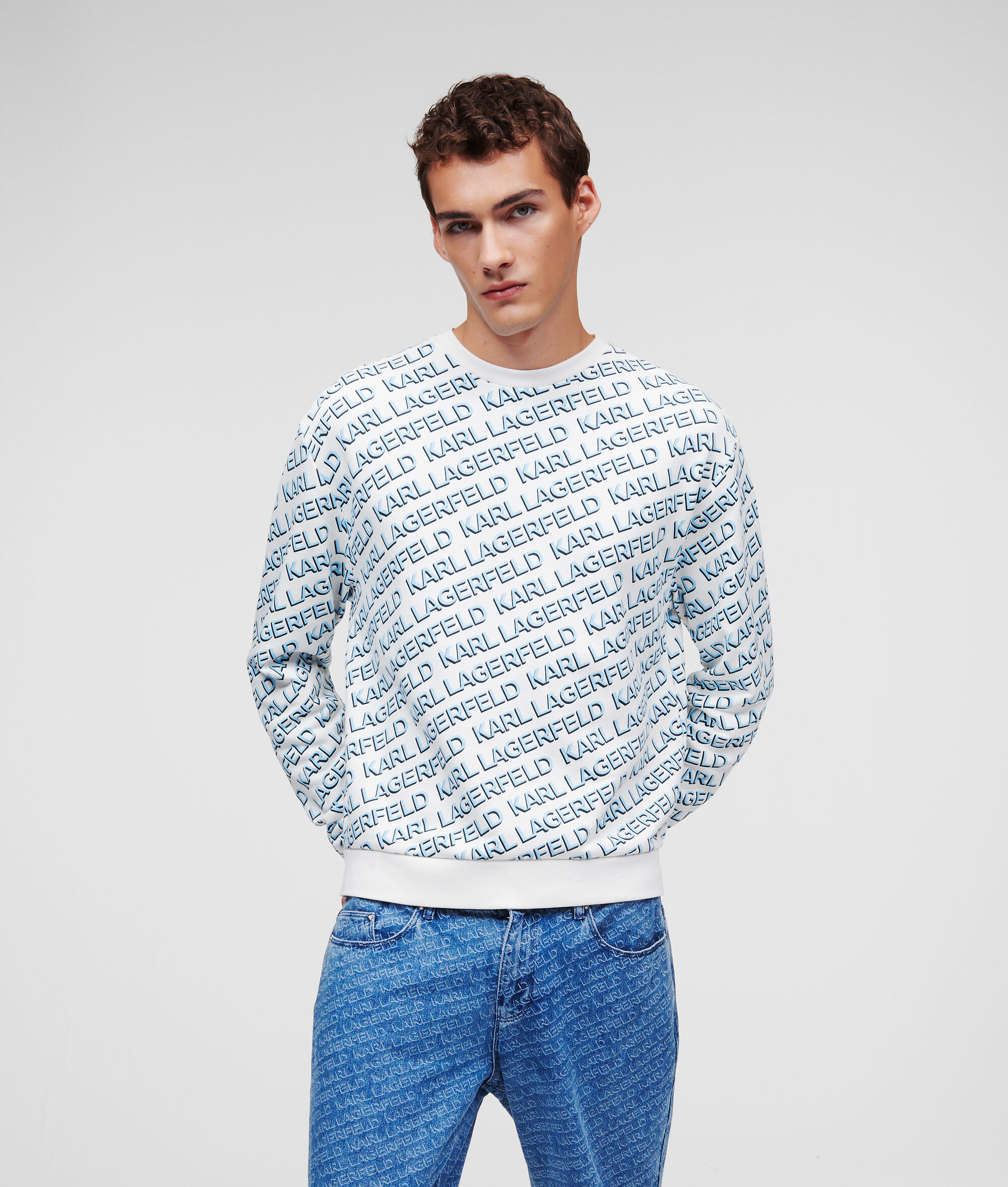 SWEAT-SHIRT À LOGO KARL EN DIAGONALE