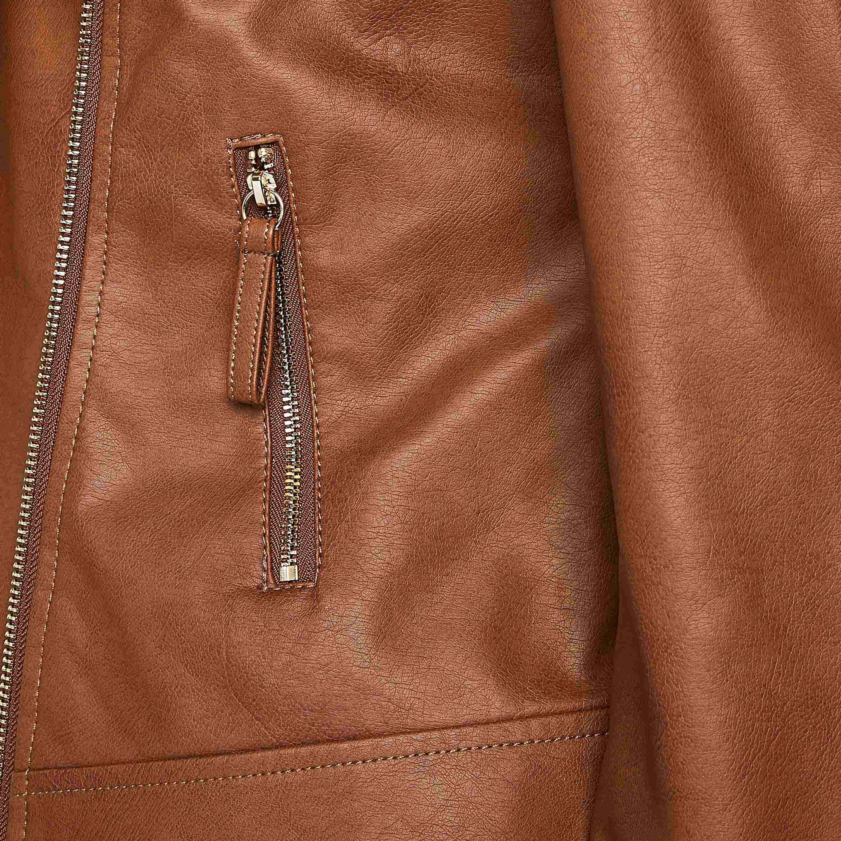 Blouson en simili femme - CAMEL