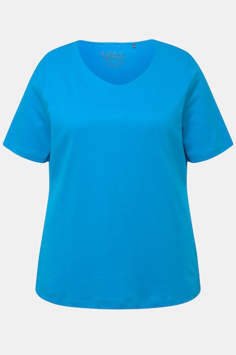 Shirt, doppellagige Vorderseite, Slim, Rundhals, Halbarm