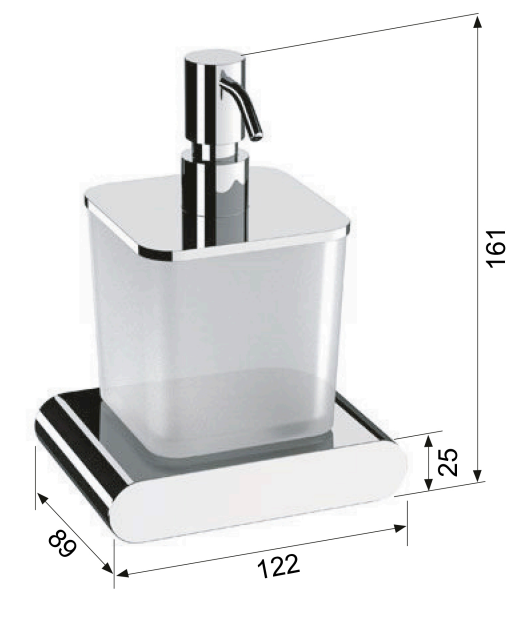 Sapho Flori zeepdispenser chroom