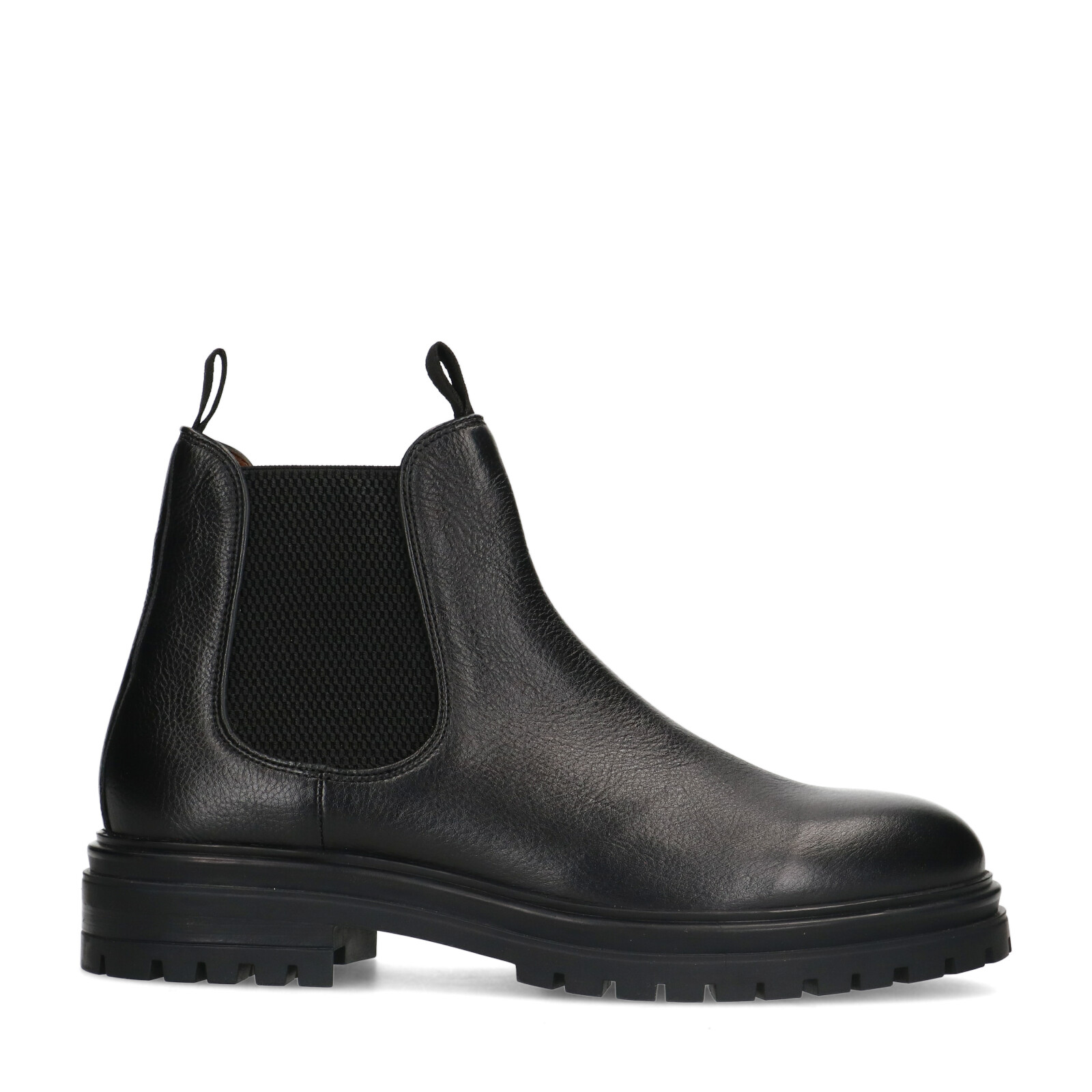 Zwarte leren chelsea boots