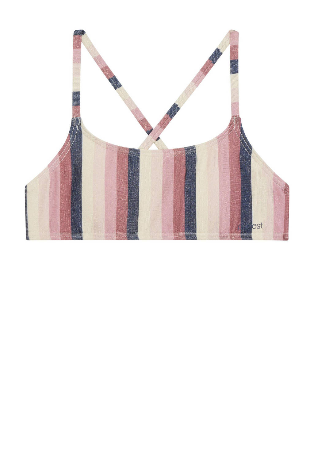 crop bikini met lurex PRTSHEILA JR roze/donkerblauw