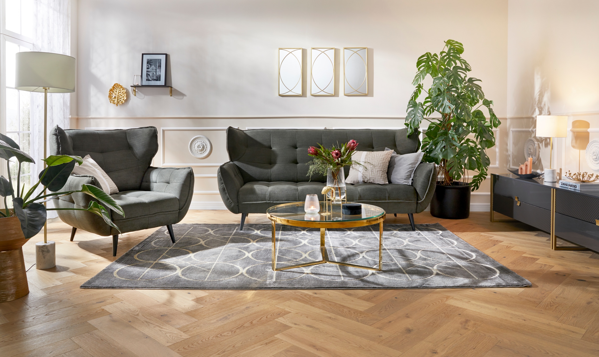 Leonique Sessel »Ariana« Stylischer Hochlehner bzw. Ohrensessel