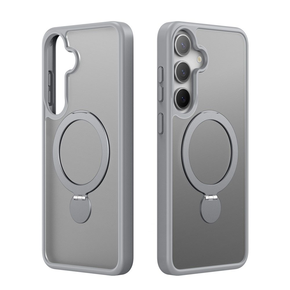 Samsung Galaxy S25  Plus Hybrid Hardcase Hülle   TPU Bumper   Kickstand Aufsteller MagSafe-Modul - Grau