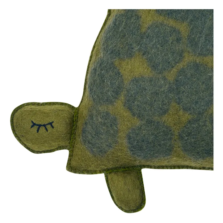Muskhane Coussin Pasu Tortue | Vert anis
