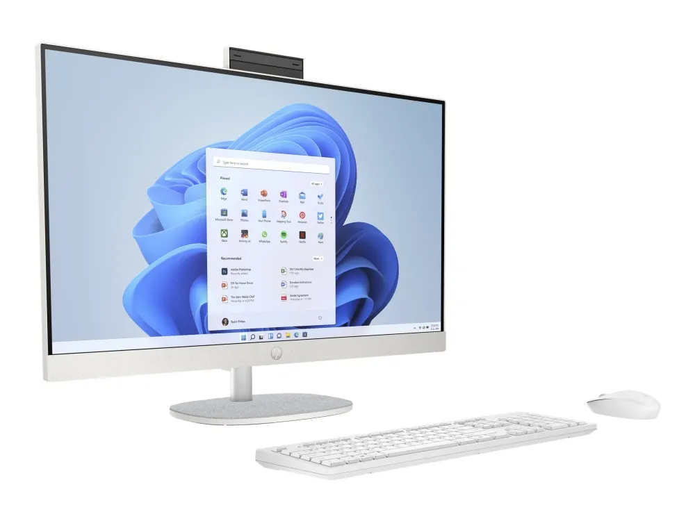 HP 27-cr0001no - Alt-i-én Ryzen 5 7520U / op til 4.3 GHz - RAM 16 GB - SSD 512 GB - NVMe - Radeon 610M - Gigabit Ethernet, Bluetooth 5.3 - Win 11 Home - skærm: LED 27