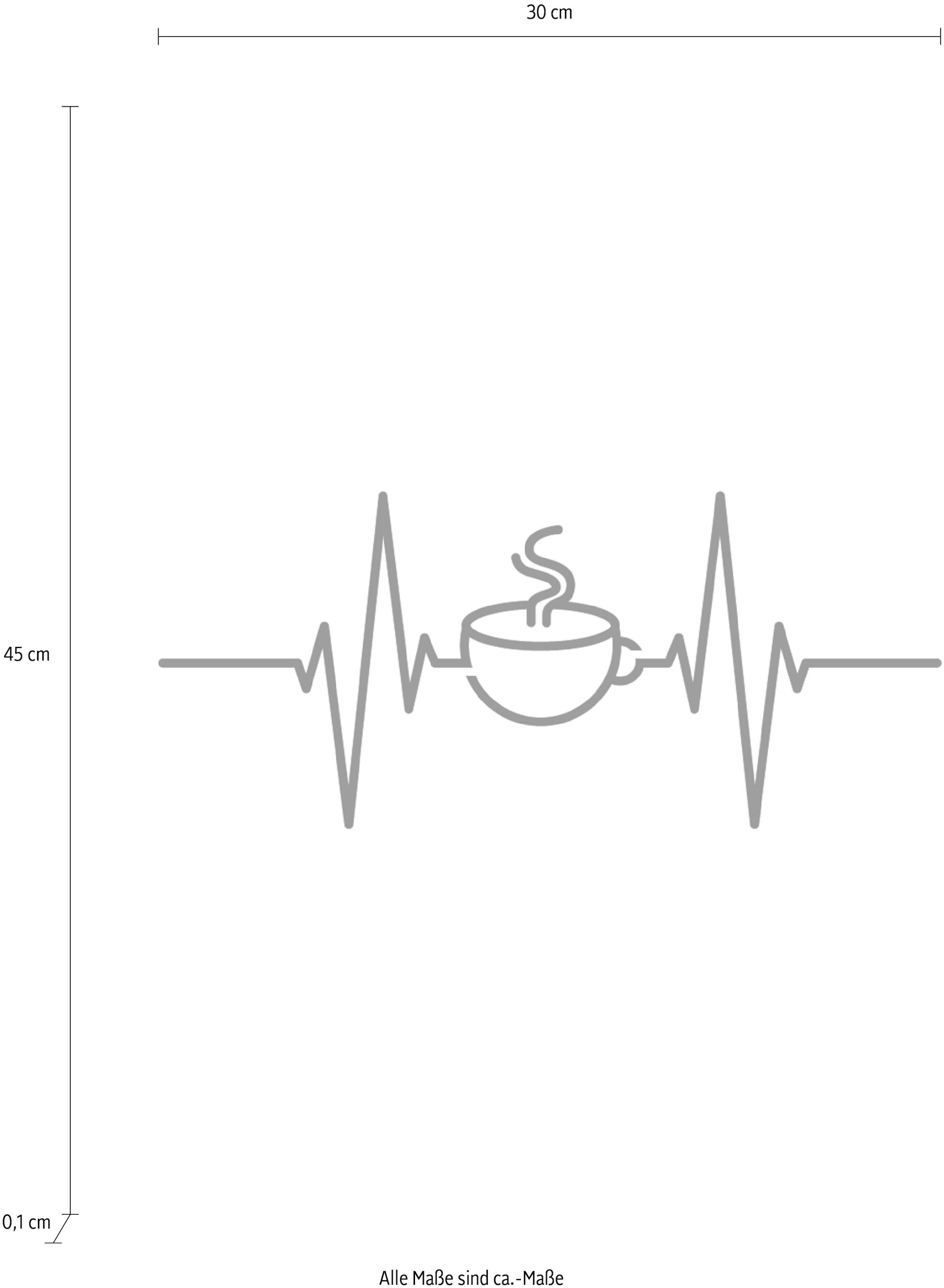 queence Wanddekoobjekt »Kaffee« Stahlschild, Blechschild, Spruch, Witzig, Wanddeko, retro, 20x30cm