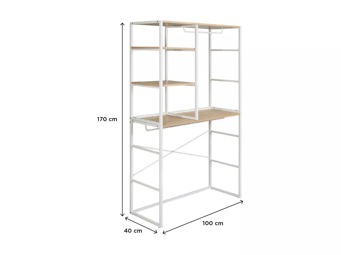 Portants vêtements sous combles modulables - Lot de 2