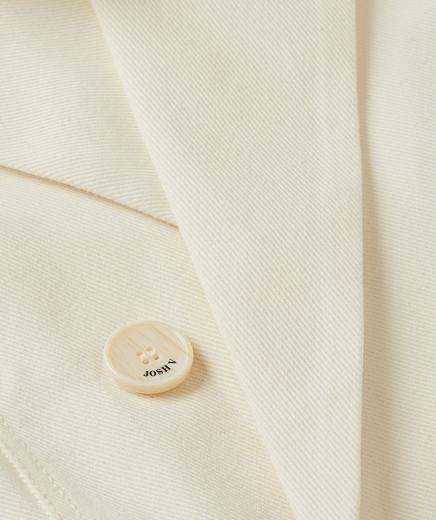 JV-YACIN fitted twill blazer  - ecru